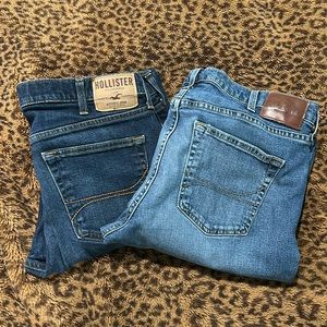 2 pair of men’s Hollister jeans. Slim straight 36x34